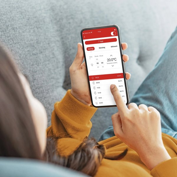 HAMA Termostat, gulvvarme Display, hvid