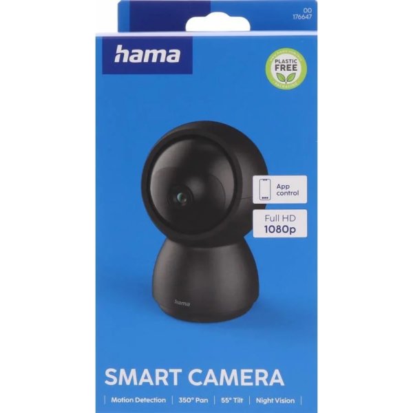 HAMA Overvågningskamera, indendørs, Wi-Fi - Sort