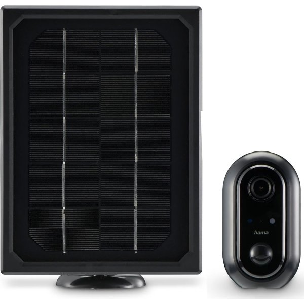 HAMA Overvågningskamera, udendørs, solcelle, sort