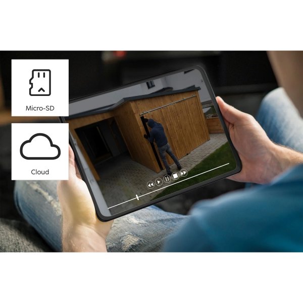 HAMA Overvågningskamera, udendørs, solcelle, sort