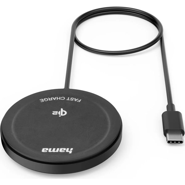 HAMA Trådløs opladning, Qi2 - 15W, Sort