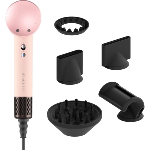 BEAUTIFLY Hårtørrer, Lyserød - DryFinity