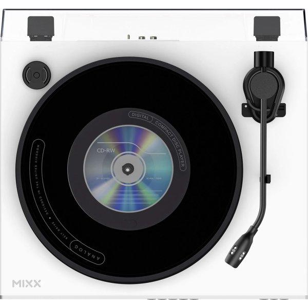 MIXX Vinyl- og CD-afspiller, Analog Plus - Hvid