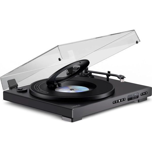MIXX Vinyl- og CD-afspiller, Analog Plus - Sort