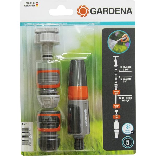 Gardena Basissæt, sprøjtepistol+koblinger