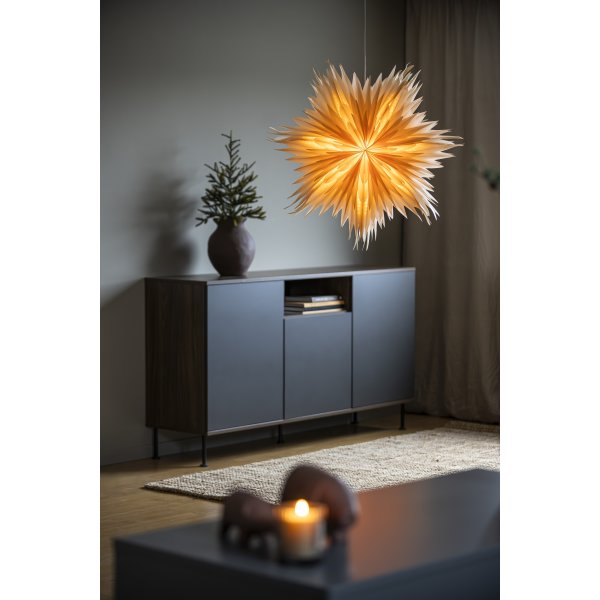 Papirstjerne, Hængende, 7 spidser, Ø60cm, perlemor