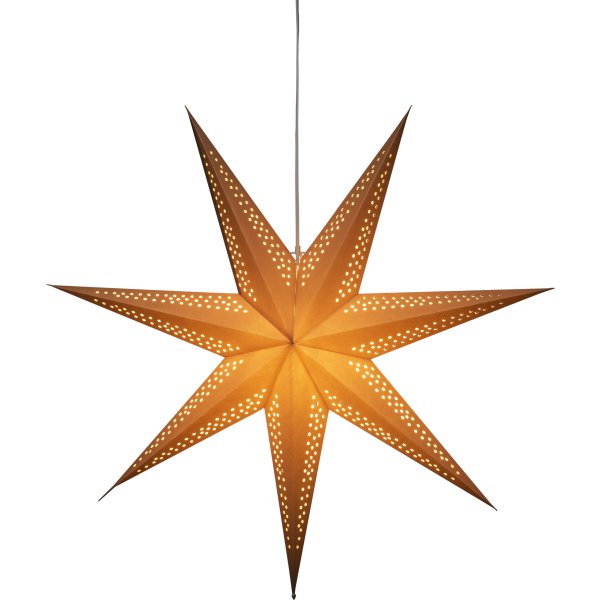 Papirstjerne, Hængende, Ø78 cm, brun