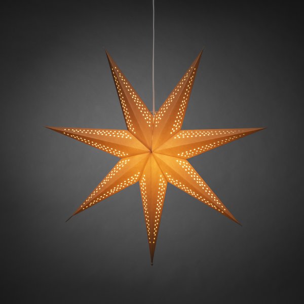 Papirstjerne, Hængende, Ø78 cm, brun