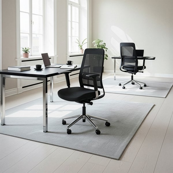 Belfort kontorstol med netryg, mørkegrå