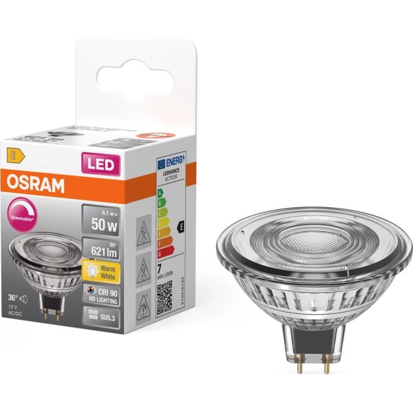 Osram LED Spotpære GU5.3, 6.1W = 50W, dæmpbar