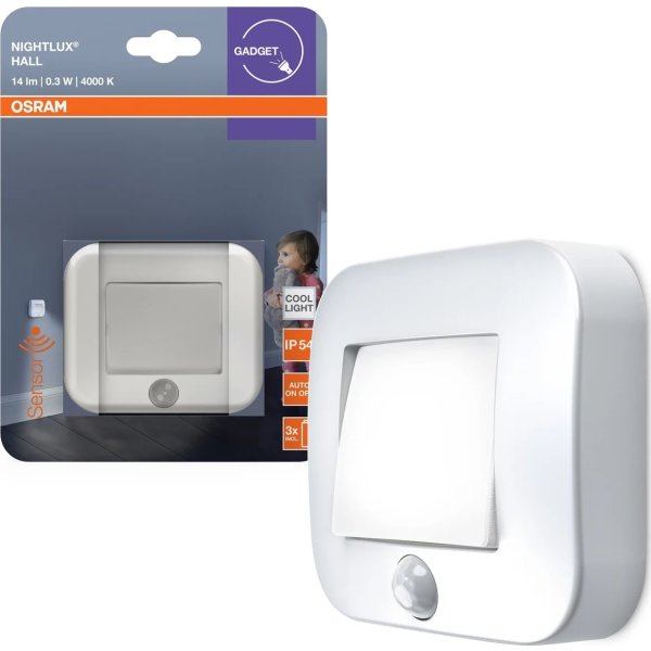 Osram Nightlux Hall LED spotlampe med sensor, hvid