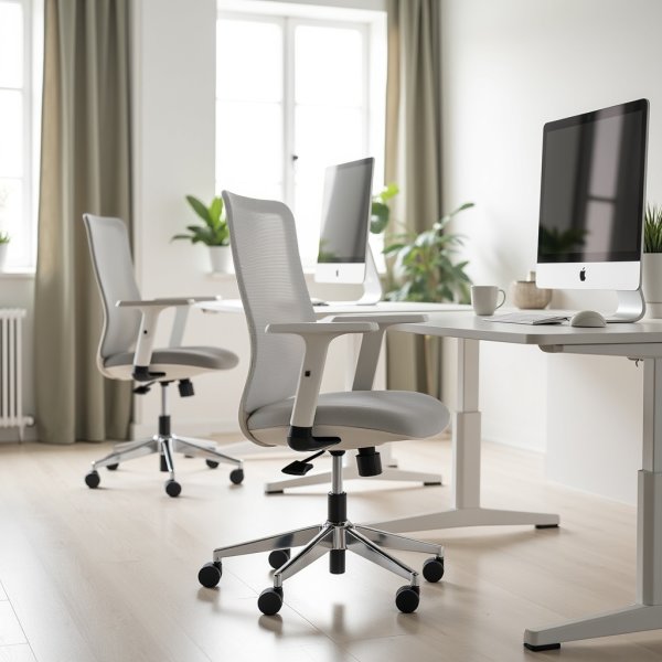 Vado kontorstol med netryg, grå
