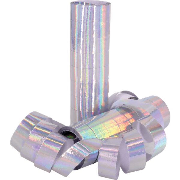 Serpentiner, sølv, 2 ruller