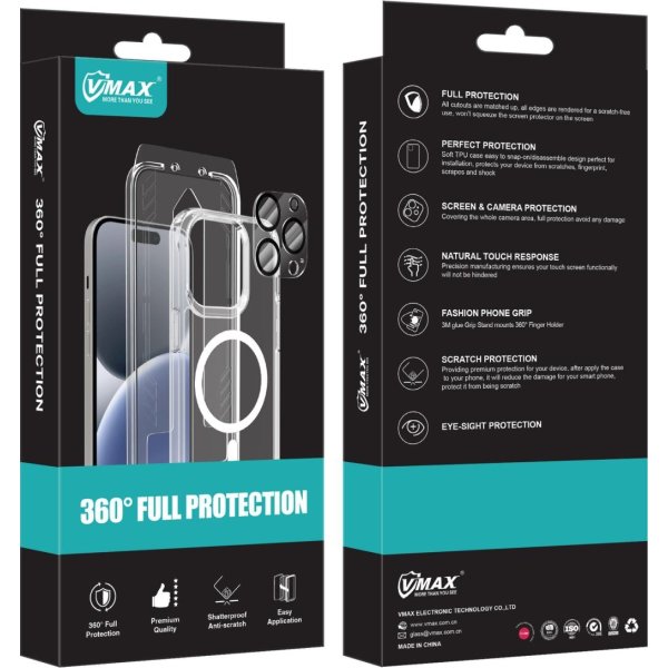 VMax 3-i-1 skærmbeskyttelse til iPhone 17 Pro