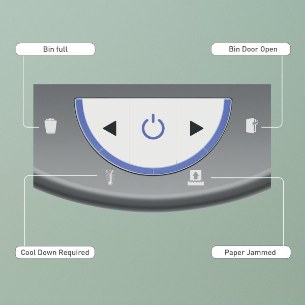 Leitz IQ OptiMax makulator, P5 22L - Hvid
