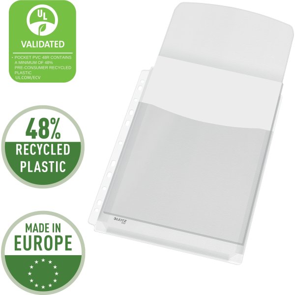 Leitz Plastlomme | A4 | Eksp. m. flap | 5 stk.