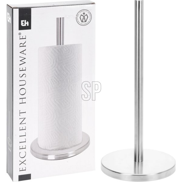 Køkkenrulleholder, rustfrit stål, mat