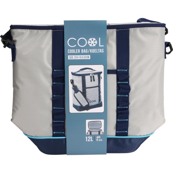 Køletaske Lux, grå/mørkeblå, 25,5x15,5x33 cm, 12L.