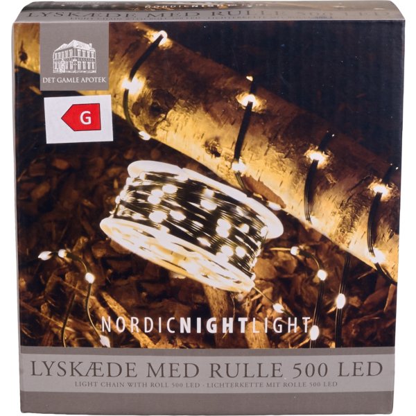Lyskæde m/500 LED, 24,95m varm hvid