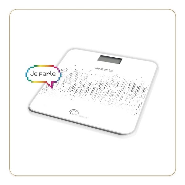 Little balance personvægt, hvid, tale