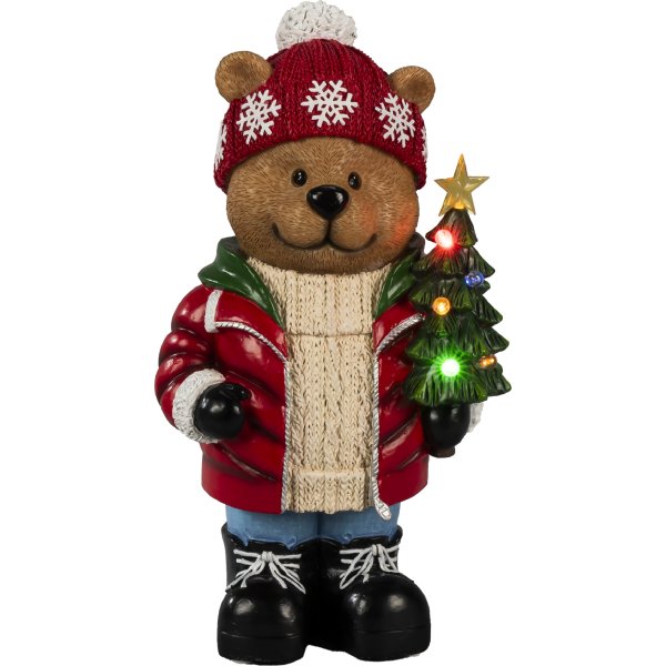Teddybjørn m. LED,  H38cm