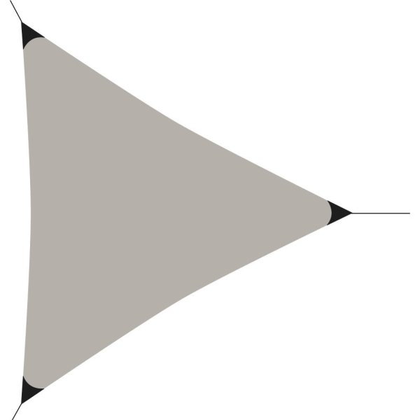 Solsejl, trekant, 3,6x3,6x3,6 meter, taupe
