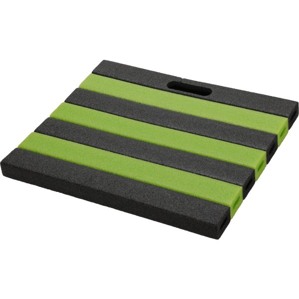 Knæpude, sort/grøn, 35x30x2,7 cm.