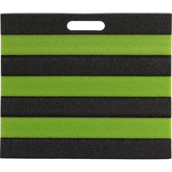 Knæpude, sort/grøn, 35x30x2,7 cm.