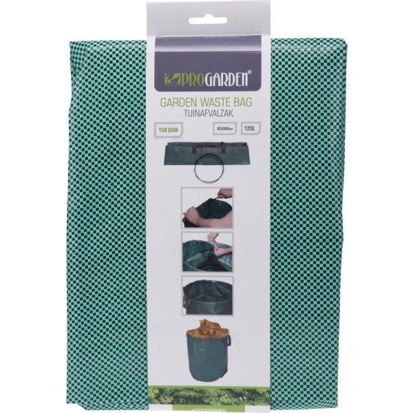 Pop-up havesæk, grøn, 125L, Ø50 x H60 cm.