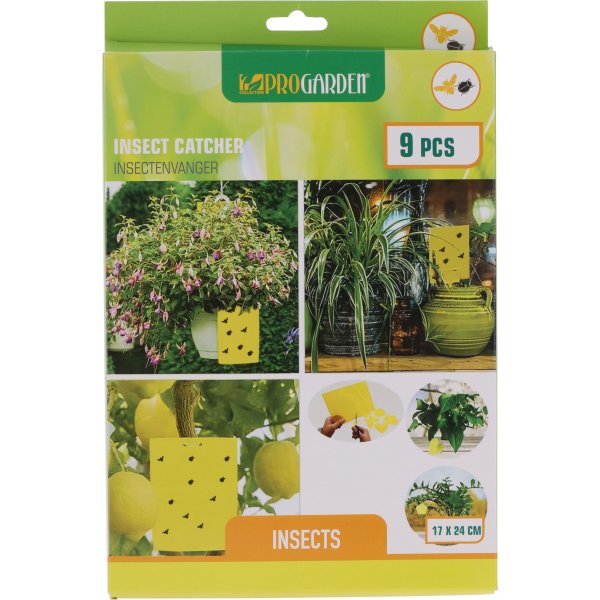 Klæbende insektpapir/fluepapir, 17x24 cm, 9 stk.