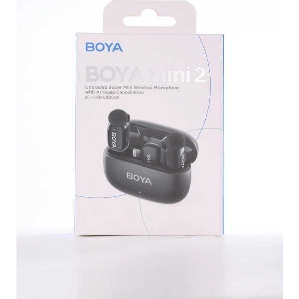 BOYA 2x Mini Mikrofon, trådløs, AI, 2,4GHz