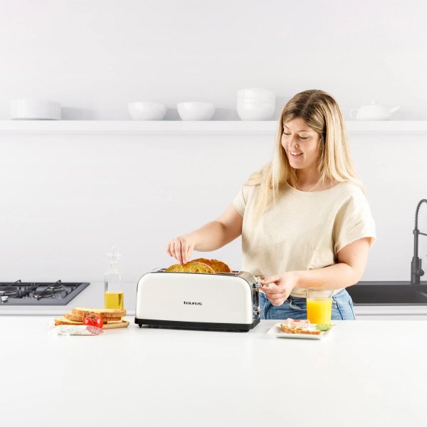 TAURUS Brødrister, Vintage, Lang, Cream-farvet