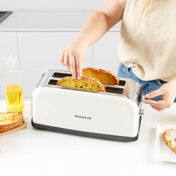TAURUS Brødrister, Vintage, Lang, Cream-farvet