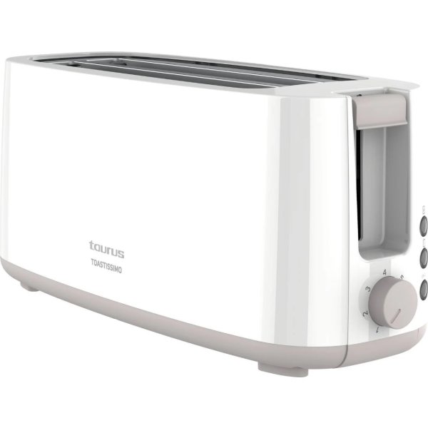 TAURUS Brødrister, Lang, Hvid, Toastissimo