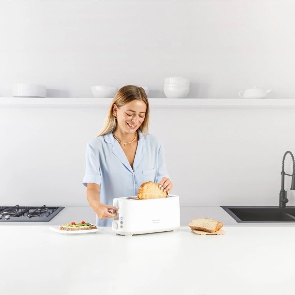 TAURUS Brødrister, Lang, Hvid, Toastissimo