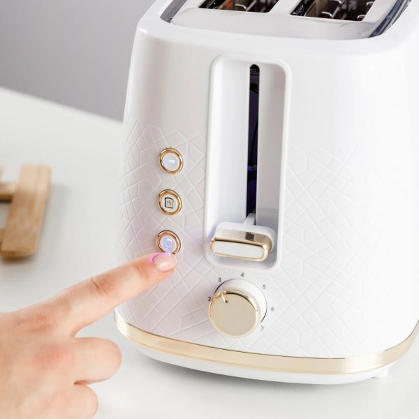 TAURUS Brødrister, Lang, Hvid, Fusion Crunch