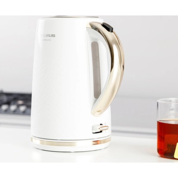 TAURUS Elkedel, 1,7 L - Hvid