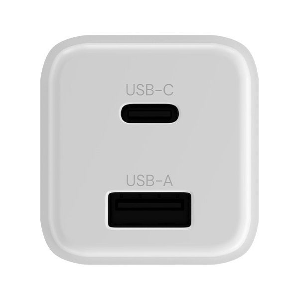 Allity Oplader, 1x USB-C, 1x USB-A, 30W - Hvid