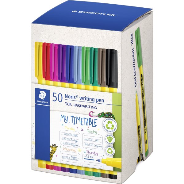 Staedtler Noris 307 Fineliner | 50 blandede farver