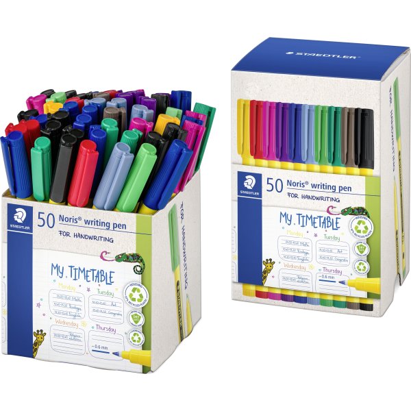 Staedtler Noris 307 Fineliner | 50 blandede farver