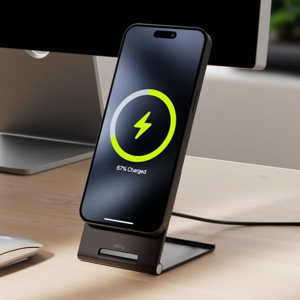 Allity Trådløs oplader, 15WMS, Graphit - AWC-200