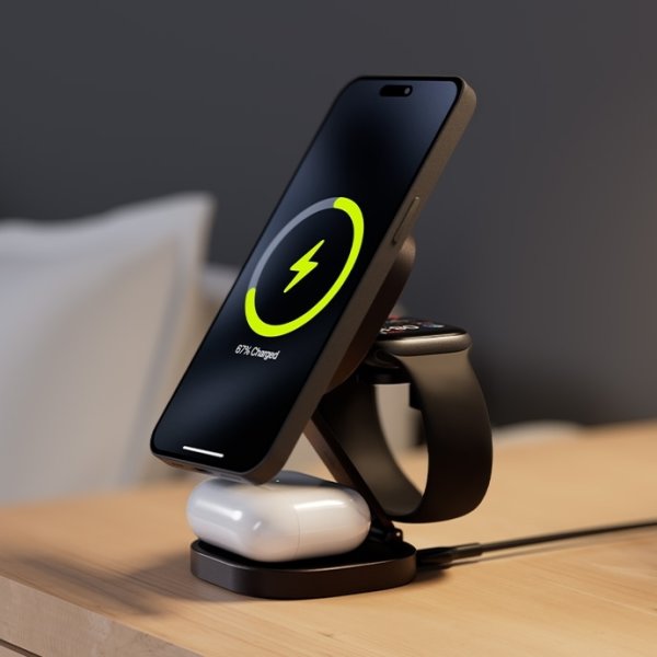 Allity Trådløs oplader, 25 WMS, Graphit - AWC-220