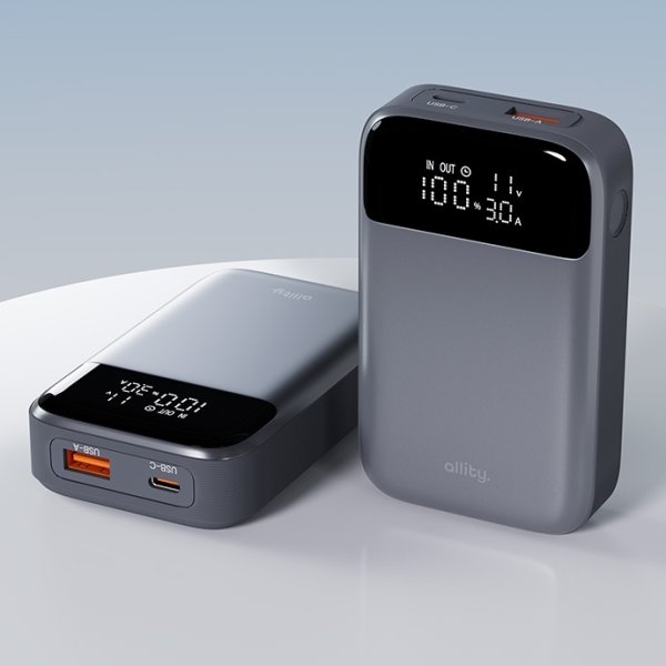 Allity Powerbank, 33W, 10000 mAh - Grå
