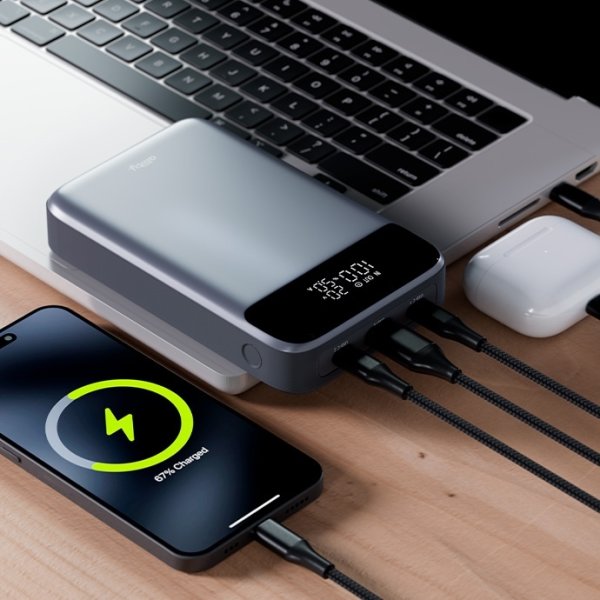 Allity Powerbank, 130W, 19200 mAh - Grå