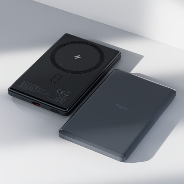 Allity Powerbank, trådløs - 20W, 5000 mAh - Grå