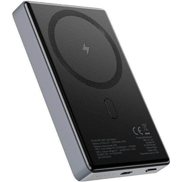 Allity Trådløs powerbank, 20W, 10000 mAh - Grå