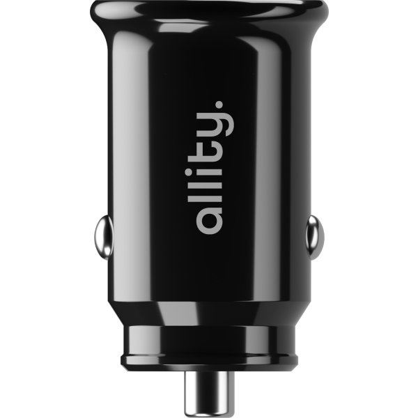 Allity Cigarstik, 1x USB-C, 1x USB-A. 30W - Sort