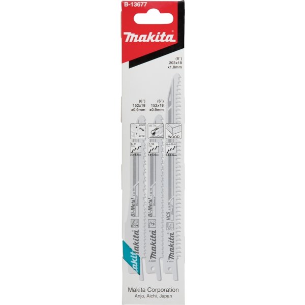 Makita Bajonetsavklingesæt, 3 stk.