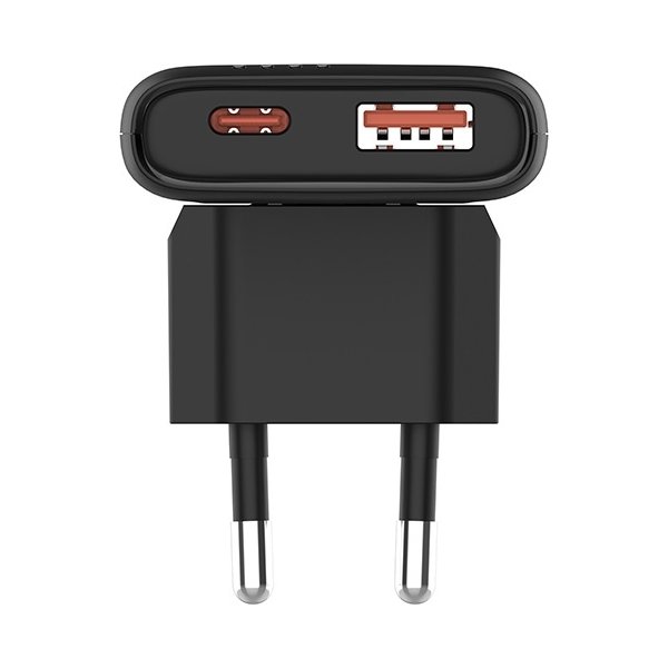 Allity Oplader, 1x USB-C, 1x USB-A, 65W - Sort