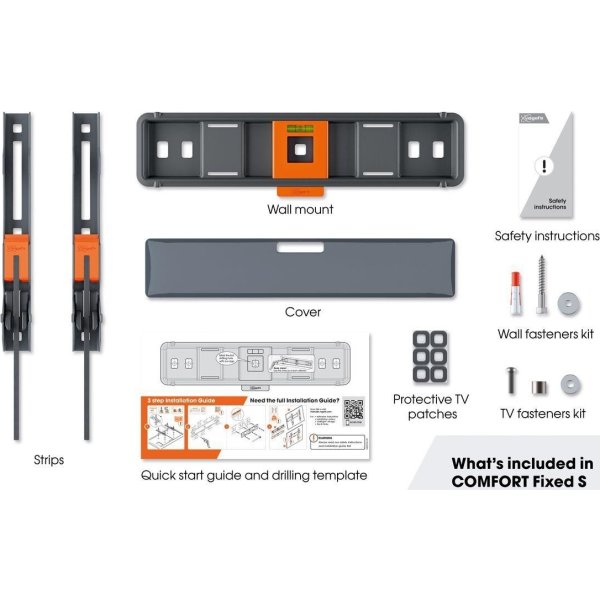 Vogel's TV-vægbeslag, sort - TVM 3295